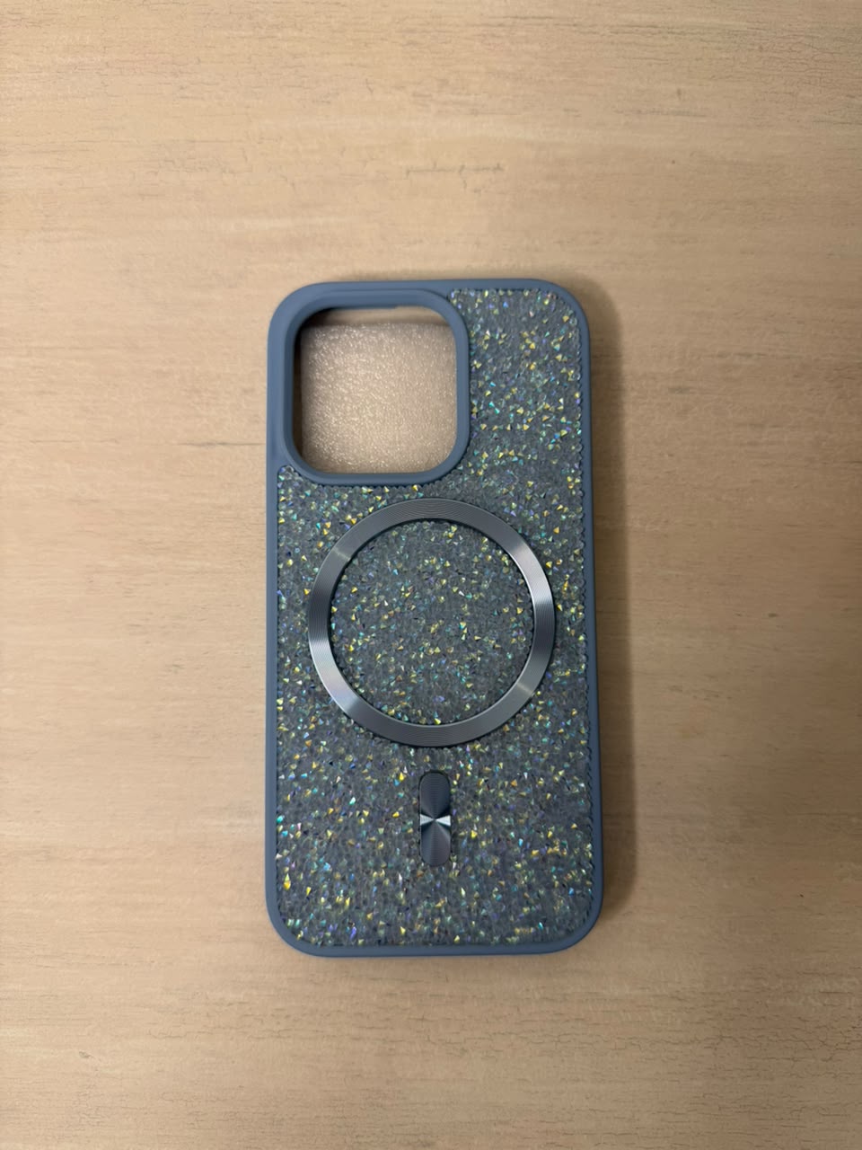 Funda Piedritas con MagSafe Celeste para iPhone 15 Pro