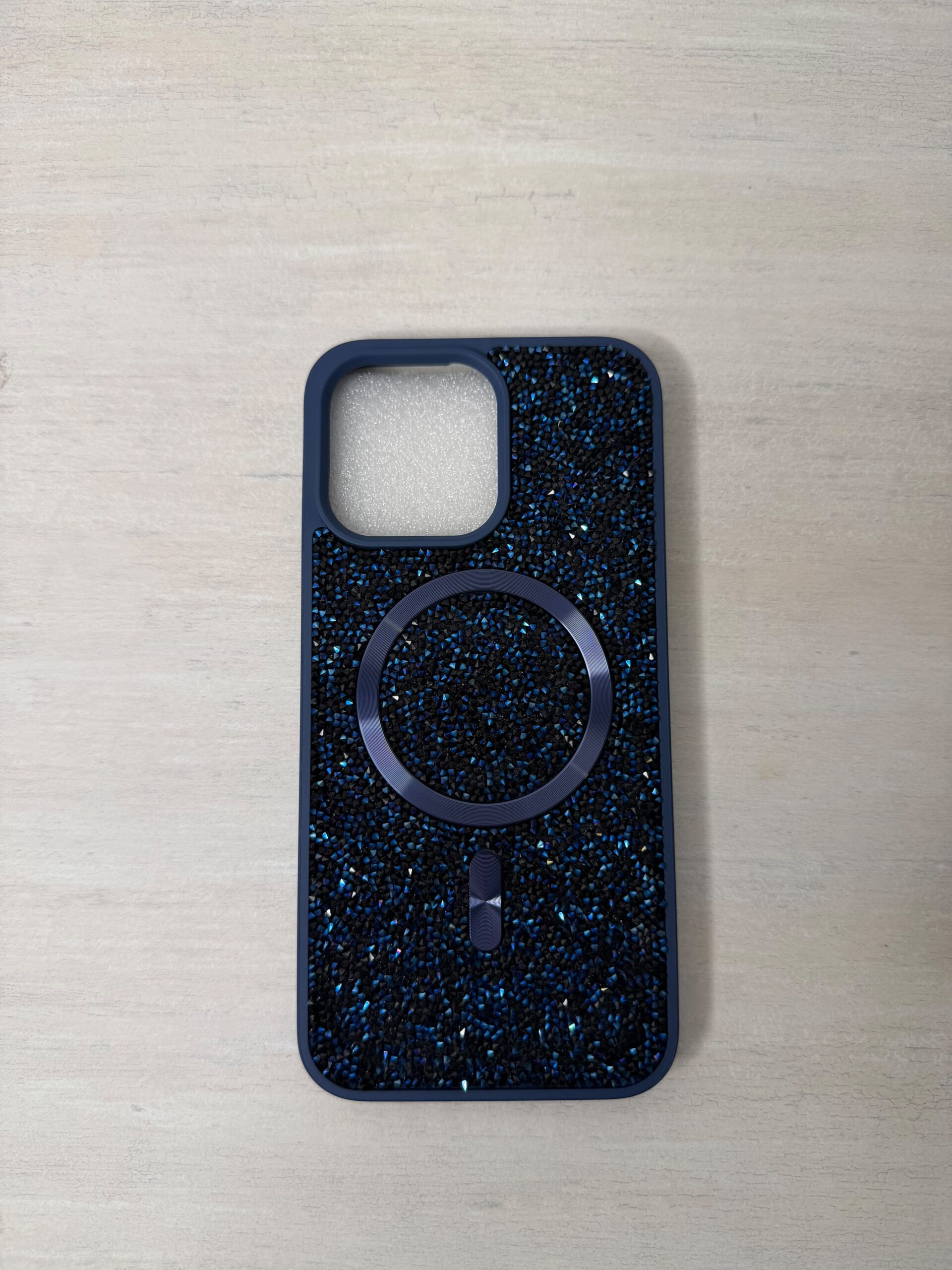 Funda Piedritas con MagSafe Azul para iPhone 15 Pro Max