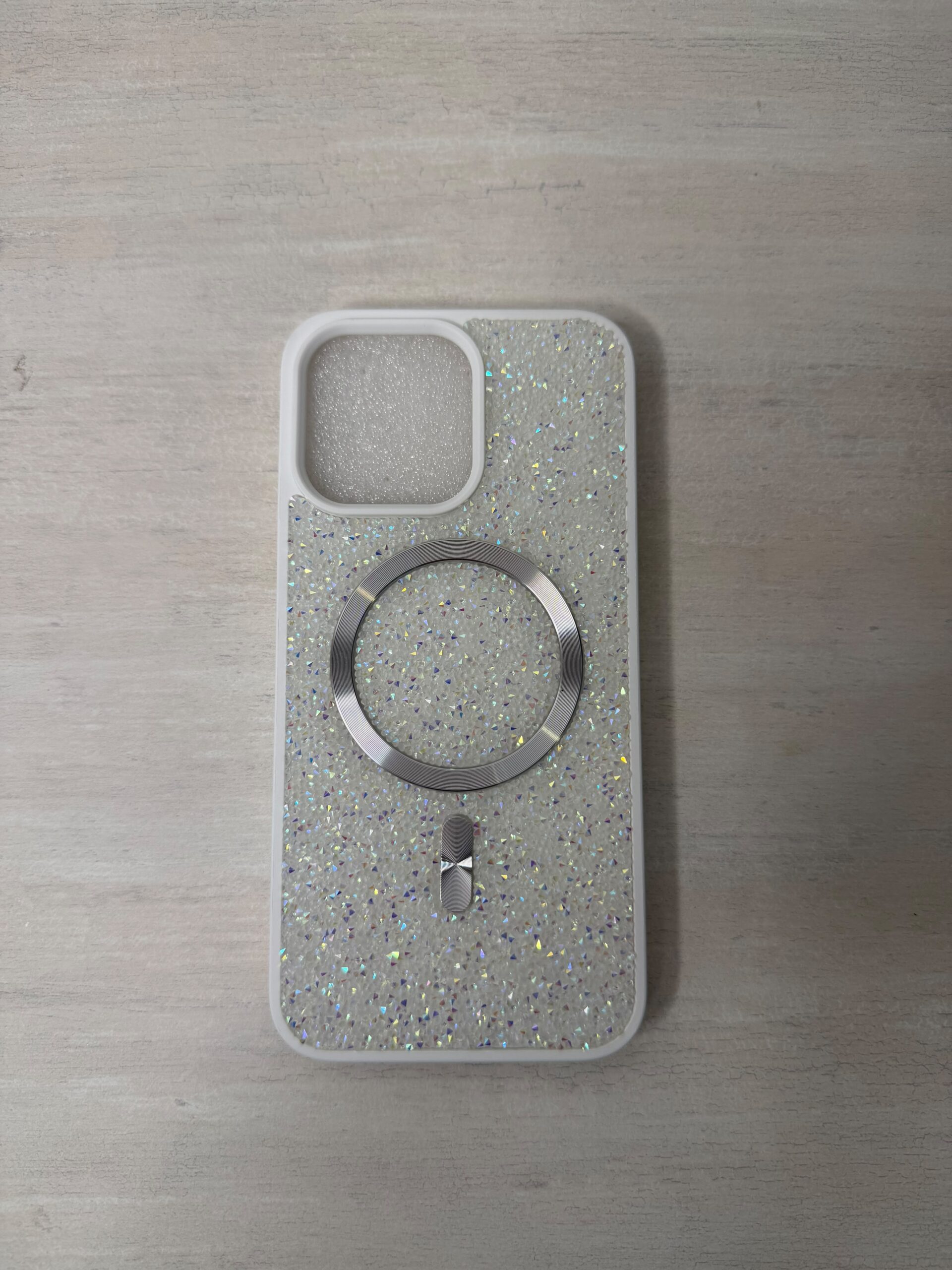 Funda Piedritas con MagSafe Blanco para iPhone 15 Pro Max