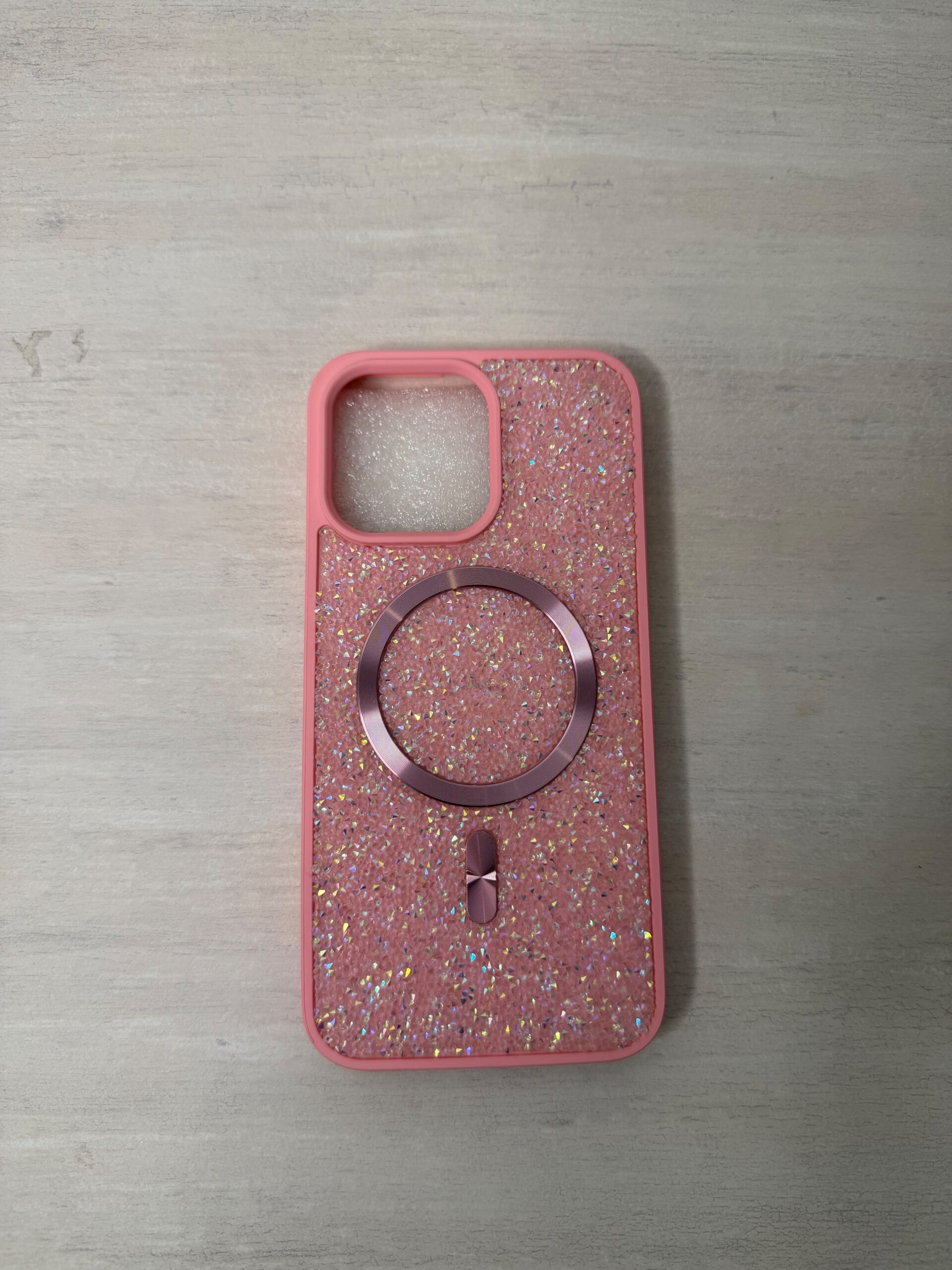 Funda Piedritas con MagSafe Rosa para iPhone 15 Pro Max