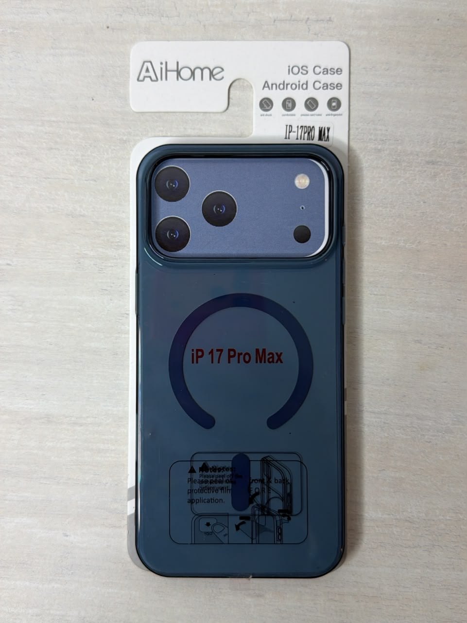 Funda Acrilica con MagSafe Azul para iPhone 17 Pro Max