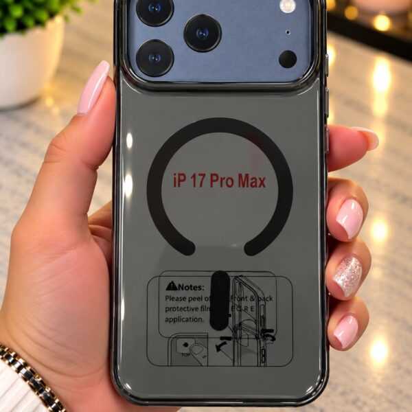 Funda Acrilica con MagSafe Negro para iPhone 17 Pro Max